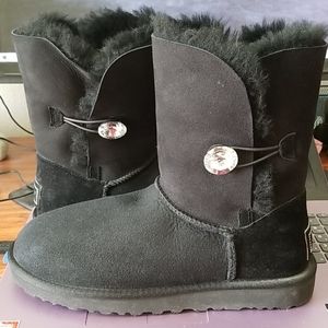 Black Ugg boots with rhinestone